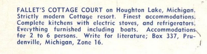 Fallets Cottage Court - Vintage Postcard